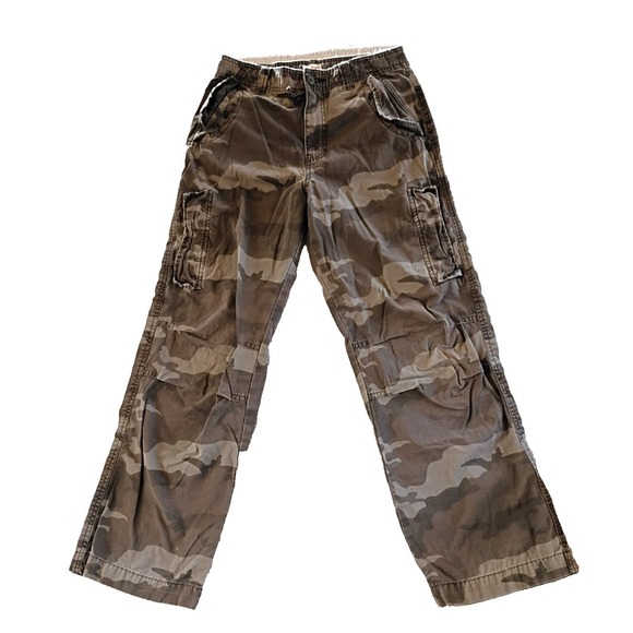 Mossimo Denim Pants - Vintage Y2K Mossimo Camo Cargo Wide Leg Skater Pants Size 16